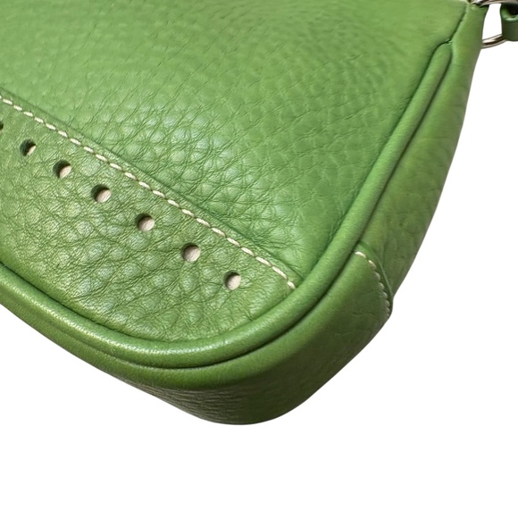 Coach Hampton mini Demi baguette vintage y2k RARE green pebbled leather - Picture 9 of 15